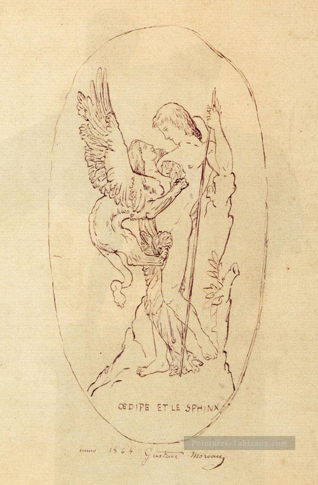 Oedipe et le Symbolisme mythologique biblique Gustave Moreau Peintures à l'huile